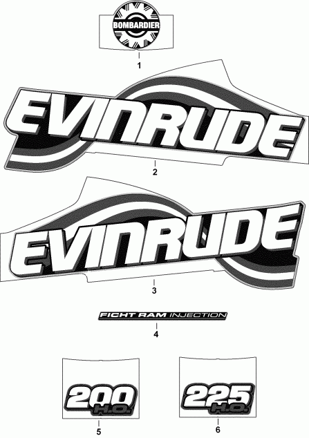  Evinrude E200FCXSTM  - Fhl Models