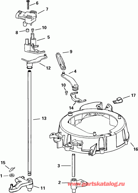 ��������� ��������� Evinrude E115FPXSRE  - rottle ��������� ��������