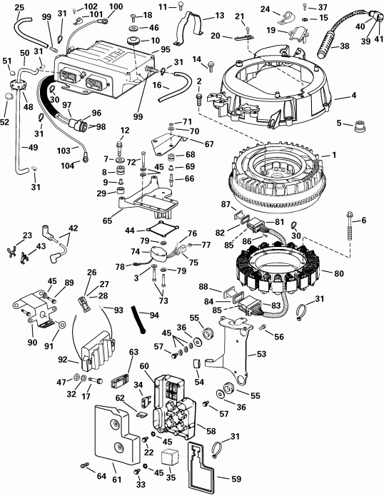 ��������� ��������� Evinrude E115FSLSRE  - ectrical System - ectrical System