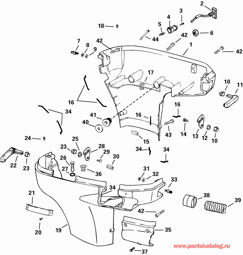  EVINRUDE E115FSLSRE  - wer ������ ��������� (�����) / wer Engine Cover