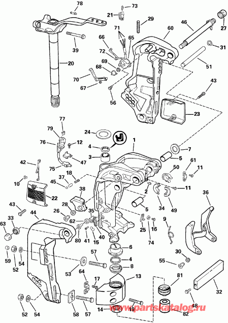 ��������� �������� ����� Evinrude E135FPXSRM  - dsection - dsection