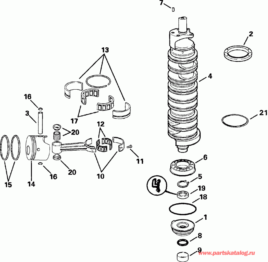 ��������� �������� ����� ������� E175FSLSRB  - ank��� & ������ - ankshaft & Pistons