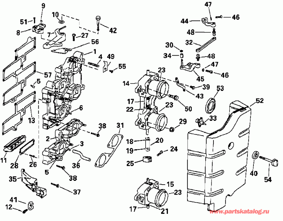 ��������� Evinrude E200FCXSRB  - take Manifold
