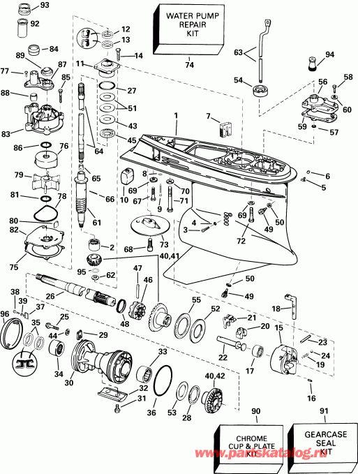 ��������� �������� ����� Evinrude E225FHLSRM  - Fhl, Fhx Models - Fhl, Fhx Models