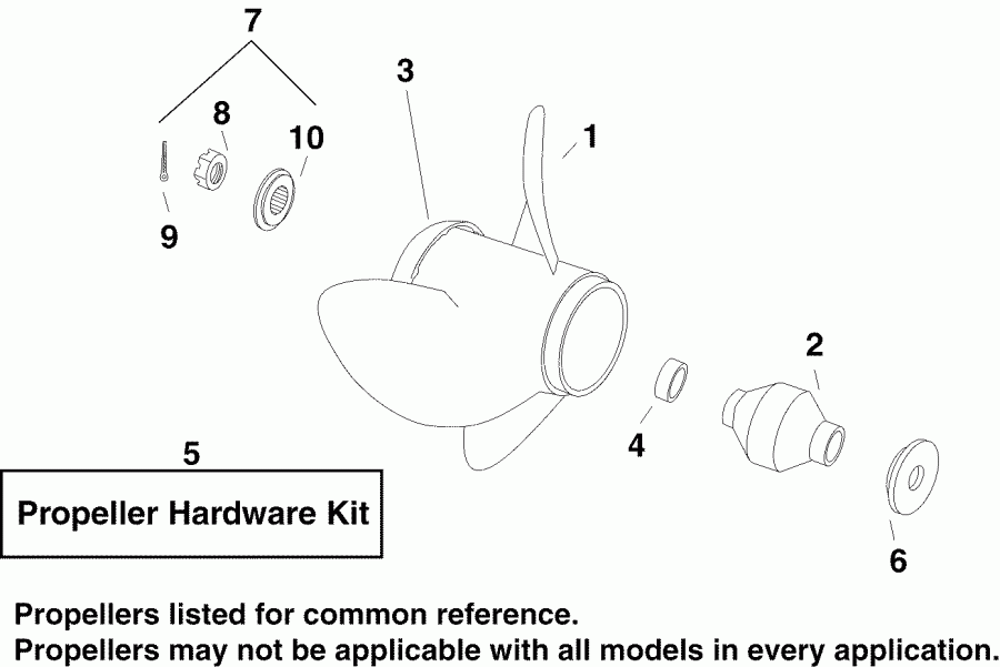 ��������� ����� Evinrude E90DPXSRC  - uminum & Stainless 3 Blade Propellers