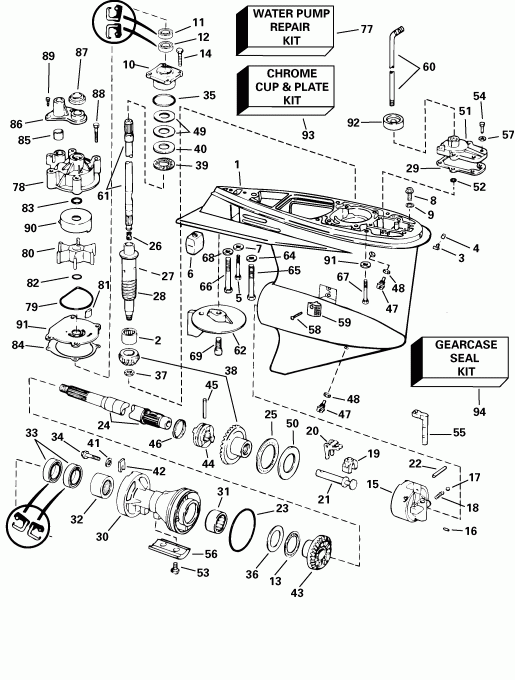 ��������� ��������� Evinrude E100FSLSOC  - Fpl, Fsl Models