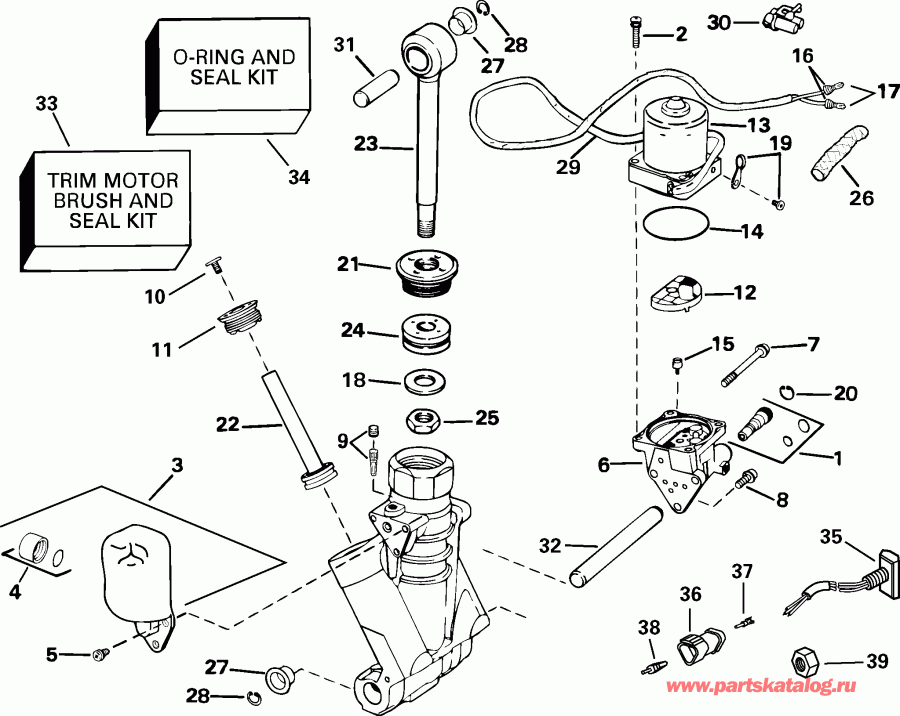 ����� Evinrude E115FSLSOD  - wer Trim/tilt Hydraulic Assembly / wer Trim / tilt Hydraulic Assembly
