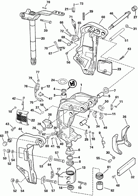 ��������� EVINRUDE E150FHLSOC  - dsection / dsection