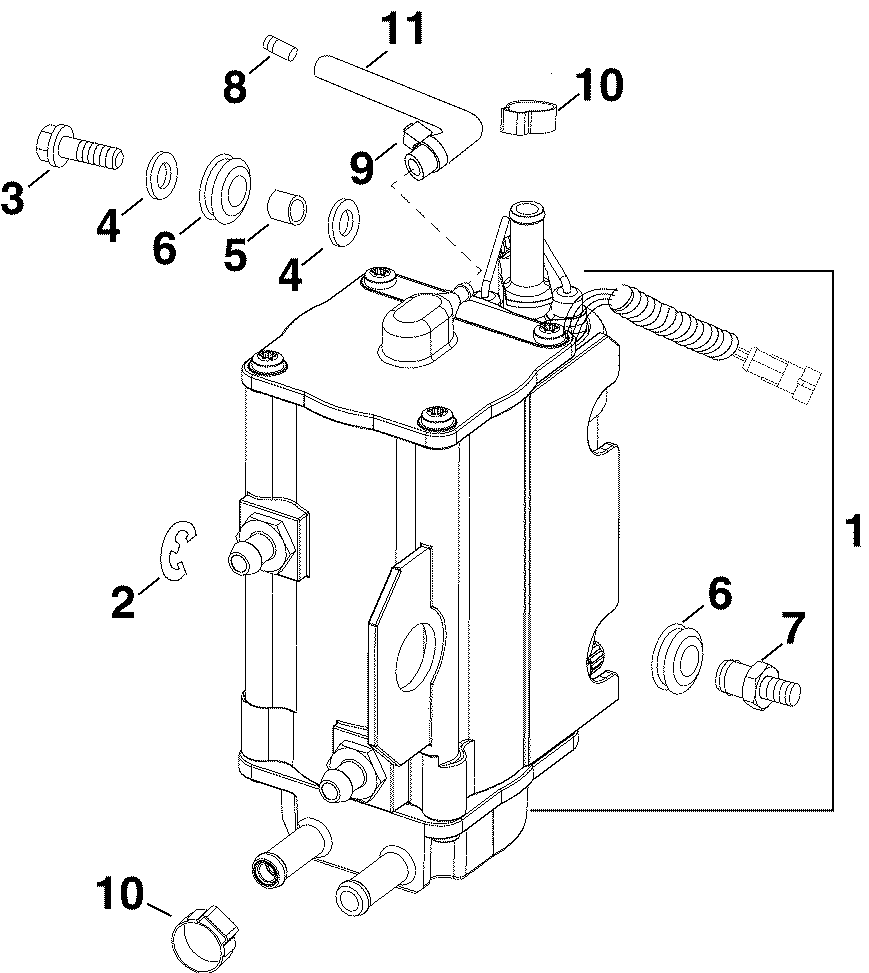 �������� ��������� ����� EVINRUDE E225DCXSOC  - el Pump & Vapor Separator