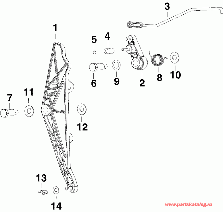 ��������� ��������� EVINRUDE E225DHXSOC  - rottle ��������� ��������