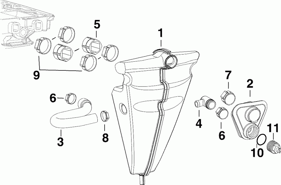 ����� EVINRUDE E225DPLSOC  - haust Muffler / haust Muffler