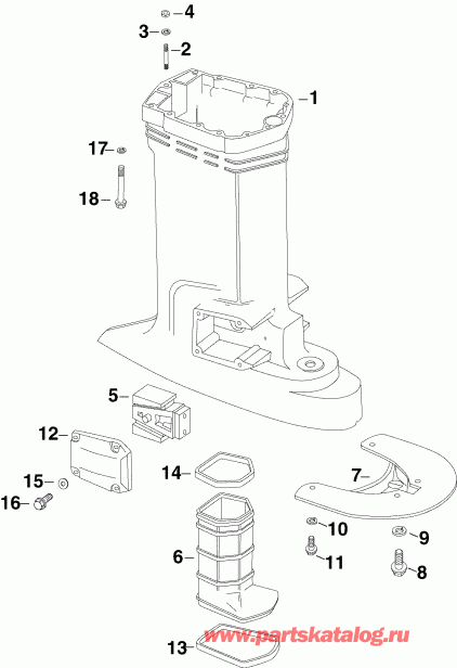 �������� ��������� ����� Evinrude E225DPXSOC  - haust ������ Outer