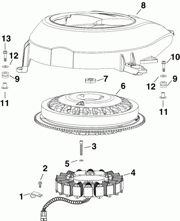 ��������� ����� EVINRUDE E225DPZSOC  - ywheel & ������