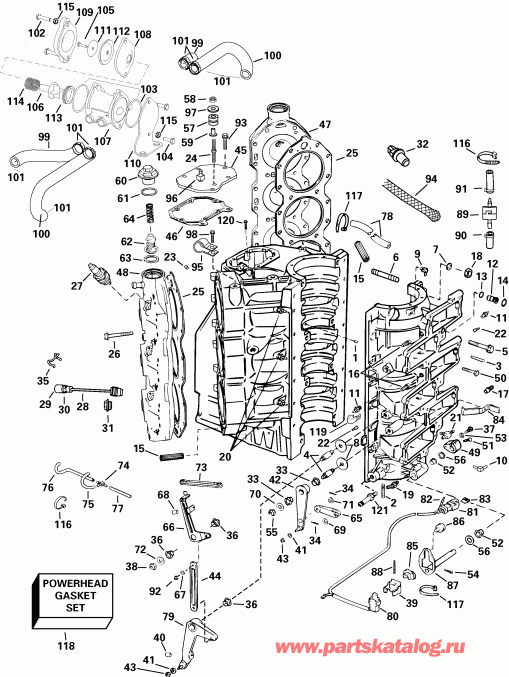 ��������� ����� ������� E225FCXSOE  - linder & Crankcase - linder & ������ ���������