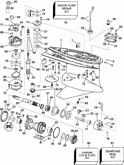 �������� ��������� ����� Evinrude E225FHXSOC  - Fhl, Fhx Models - Fhl, Fhx Models
