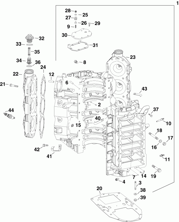 �������� ��������� ����� ������� E250DCZSOC  - linder & Crankcase