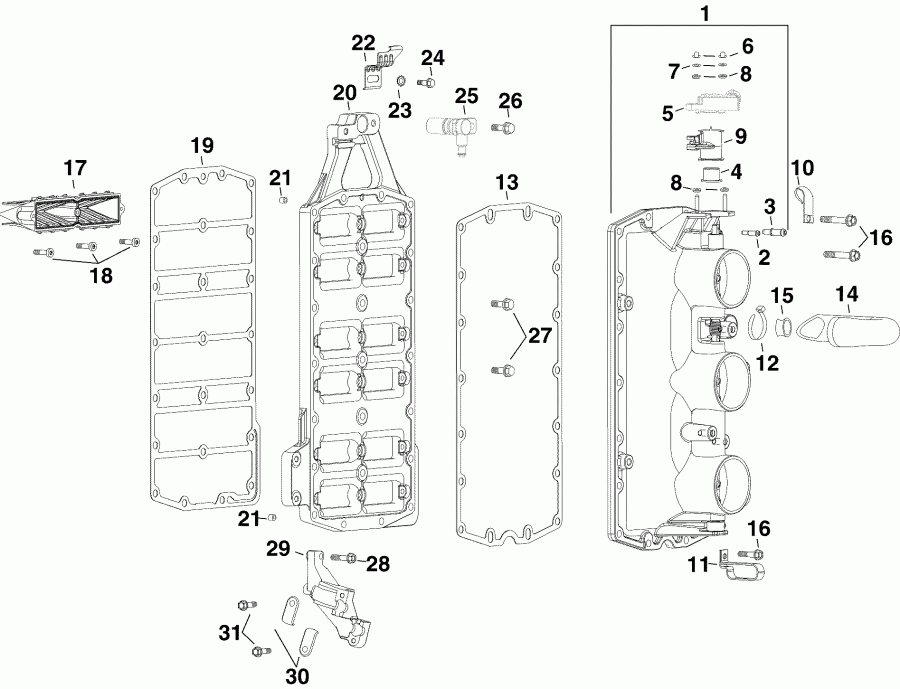 �������� ����� ������� E250DPZSOC  - rottle Body & Reed Plate