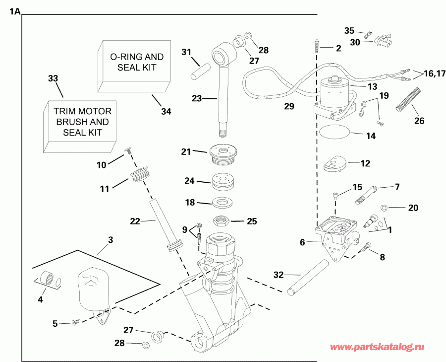 ��������� EVINRUDE E250DPZSOC  - im & Tilt Assembly