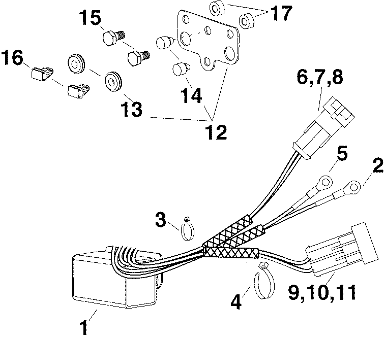 �������� ��������� ����� Evinrude E40DELSOR  - im & Tilt ����