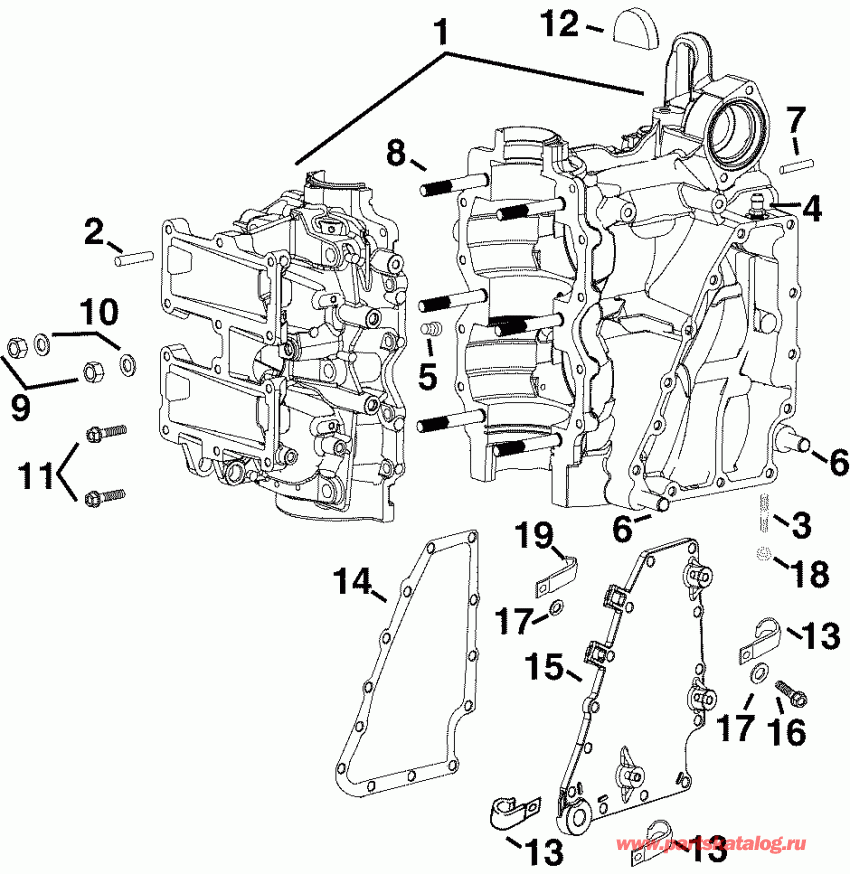 �������� ��������� ����� ������� E40DRLSOR  - linder/crankcase - linder / ������ ���������