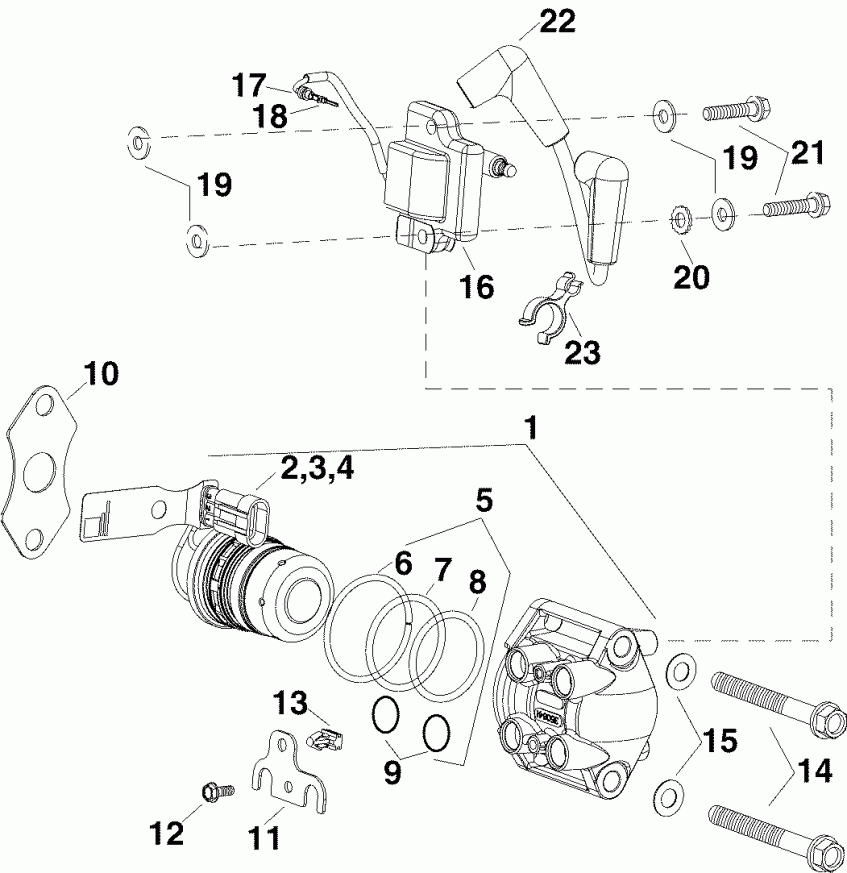 �������� ��������� ����� EVINRUDE E40DRLSOR  - el Injector & Ignition Coil / el �������� & ������� ���������