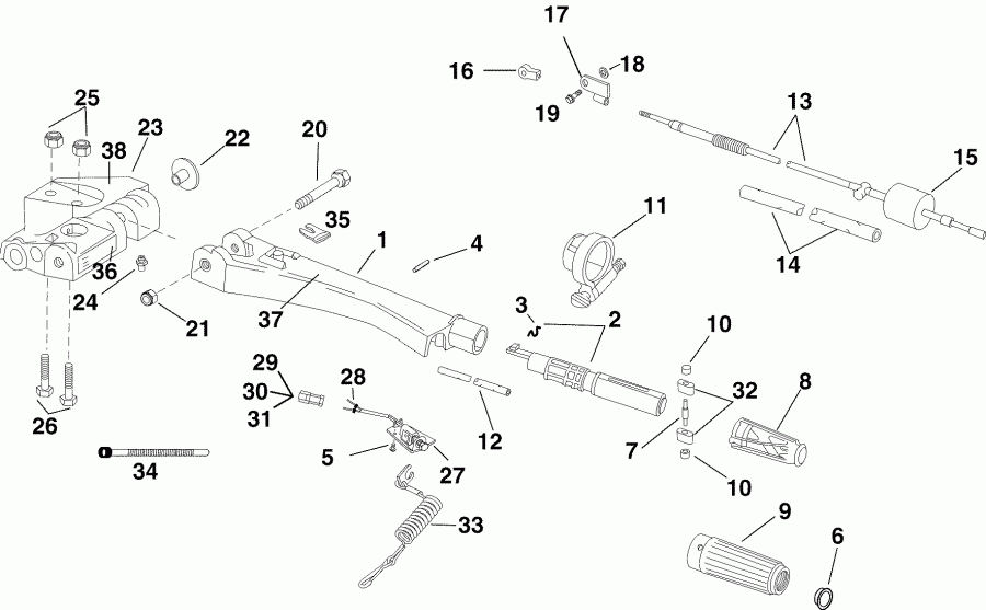 �������� ��������� ����� EVINRUDE E40DRLSOR  - ller Arm