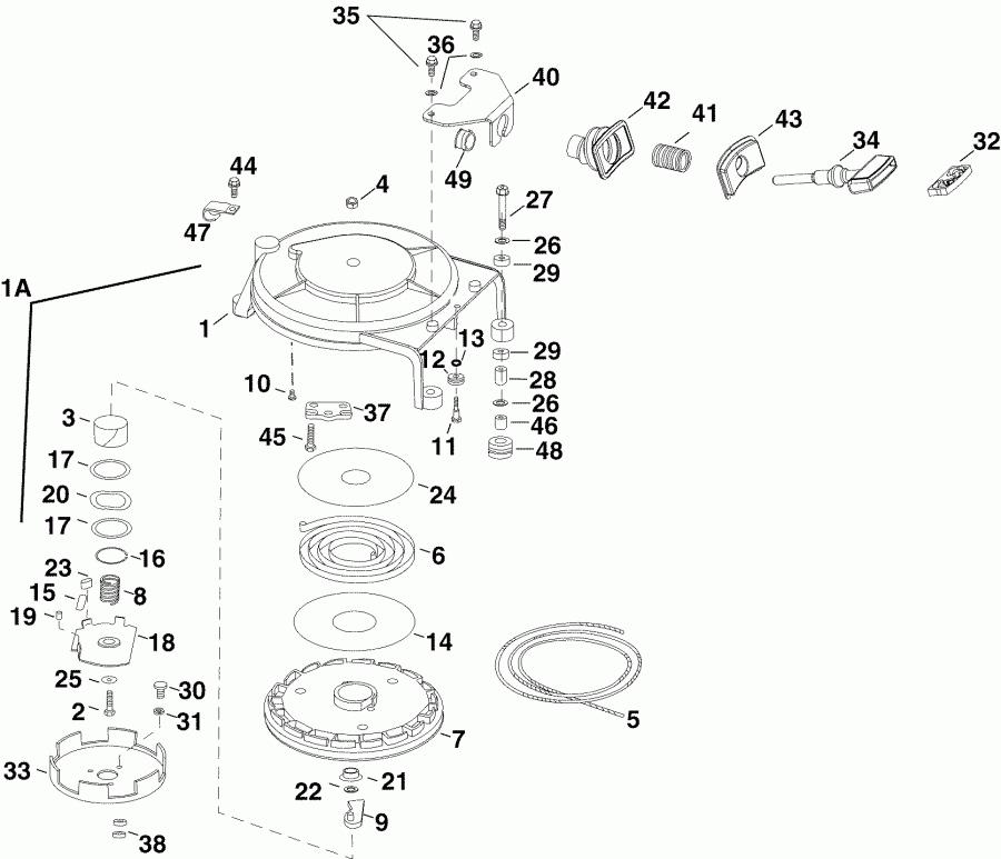 ����� Evinrude E60WDRLSOS  - coil ������� / coil Starter