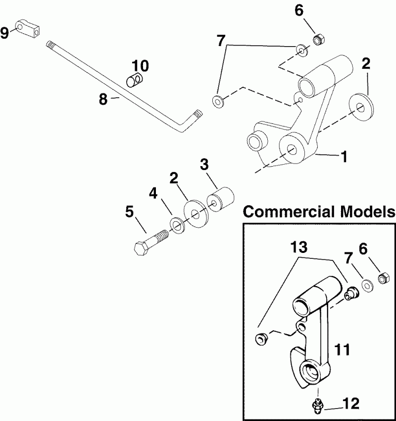 ����� EVINRUDE E60WDRLSOS  - ift Lever & Linkage / ift ����� & ��������� ��������