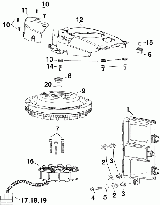 ����� ������� E75DPLSOR  - m, Stator, Flywheel - m, ������, �������