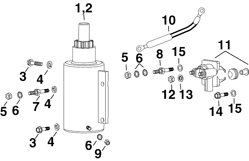 ��������� ��������� Evinrude E75DPLSOR  - arter & Solenoid