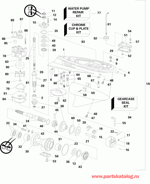 ��������� ����� Evinrude E90DPLSOR  - arcase Pl & Sl Models - arcase Pl & Sl Models