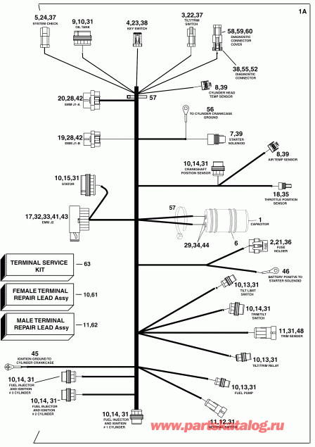 �������� ��������� ����� Evinrude E90DSLSOC  - gine ��������� - ���� ��������