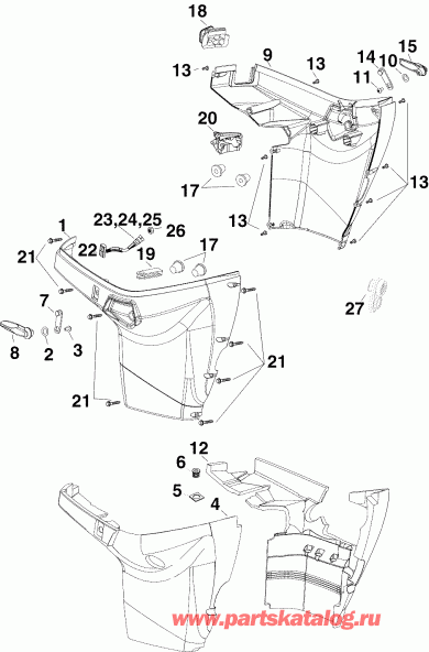  Evinrude E90DSLSOC  - wer Engine Cover - wer ������ ��������� (�����)