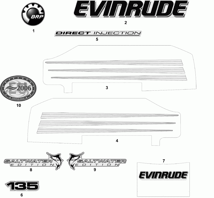 ��������� Evinrude E135FCXSDE  - cals White Models