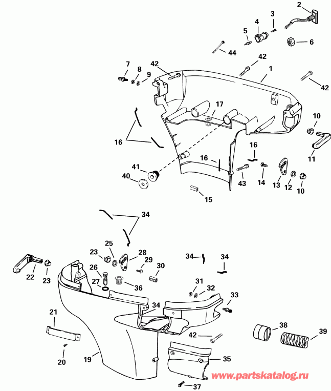 �������� ����� EVINRUDE E135FPLSDE  - wer Engine Cover - wer ������ ��������� (�����)