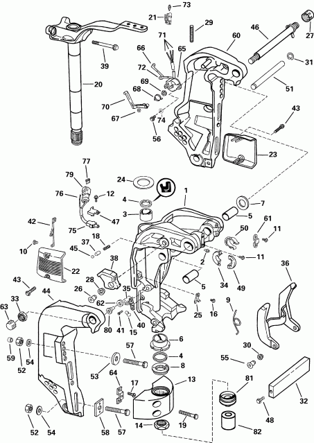 ��������� �������� ����� Evinrude E135FPLSDE  - dsection - dsection