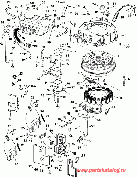 ��������� ����� Evinrude E135FPXSDE  - ectrical System / ectrical System