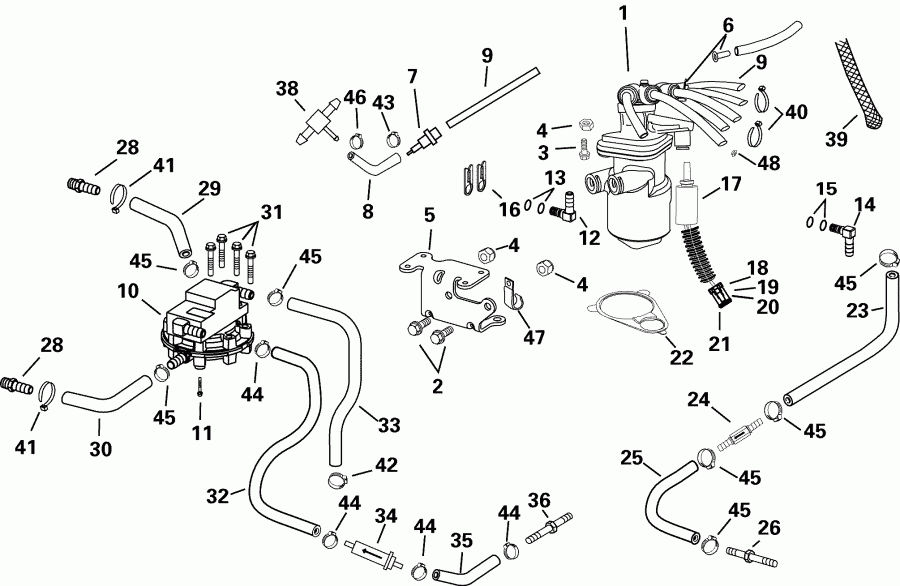 �������� ����� Evinrude E150FCXSDR  - ling System - ling System