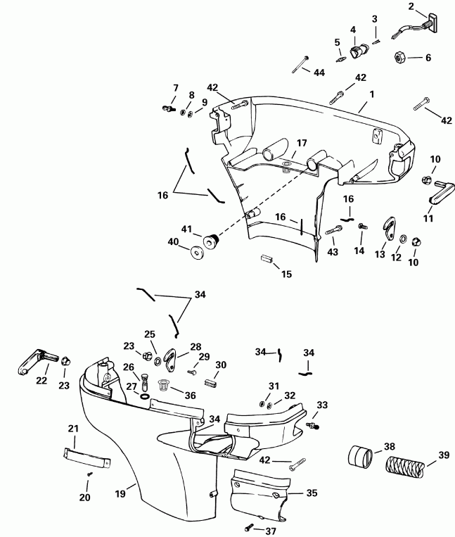 ��������� ��������� EVINRUDE E150FSLSDR  - wer Engine Cover / wer ������ ��������� (�����)