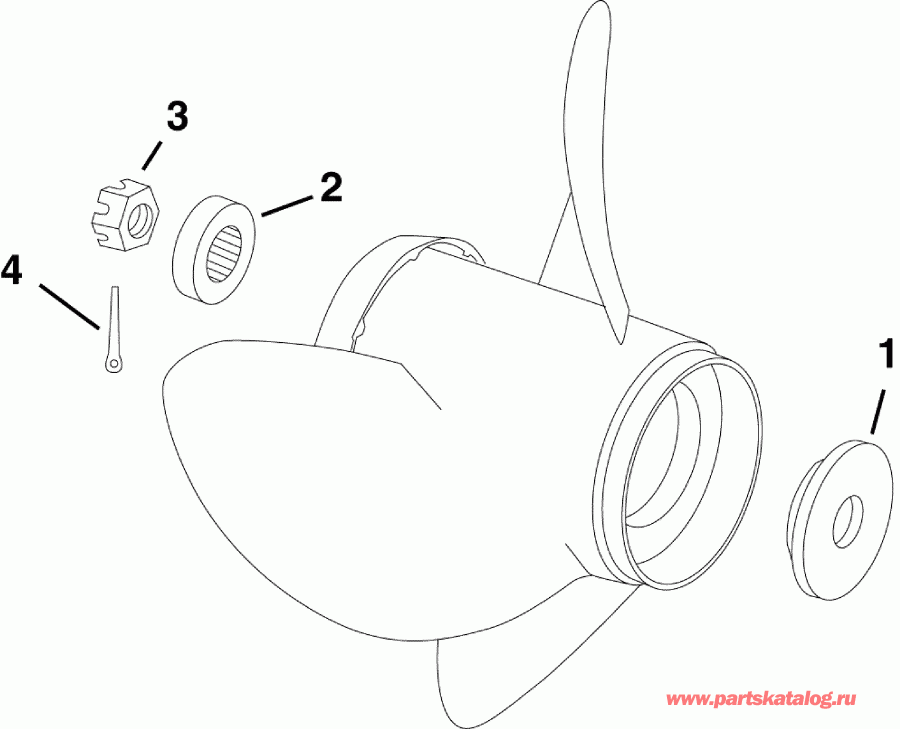 ��������� ��������� Evinrude E40DPLSDA  - opeller Hardware