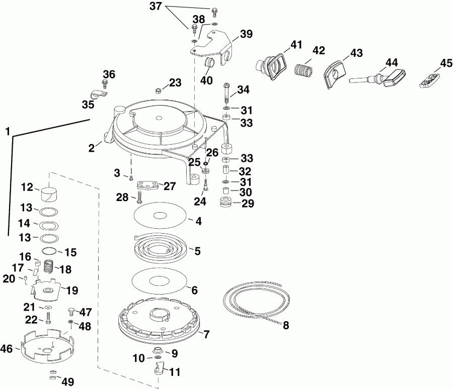 ��������� ��������� Evinrude E40DRLSDA  - coil Starter / coil �������