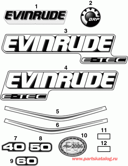   Evinrude E50DPLSDA  - cals