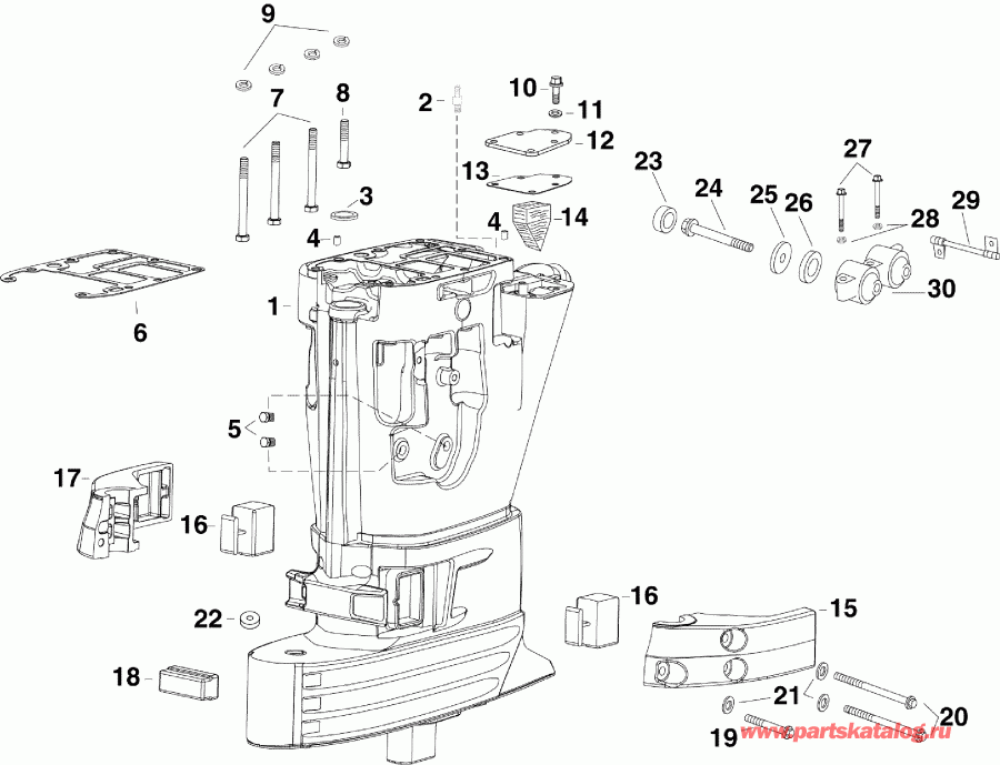 �������� ����� Evinrude E50DPLSDA  - haust ������