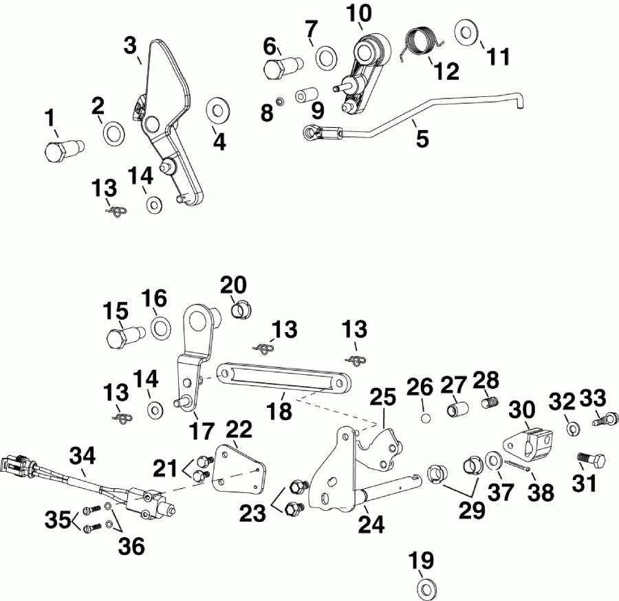��������� Evinrude E50DPLSDA  - rottle & ������������� ���������