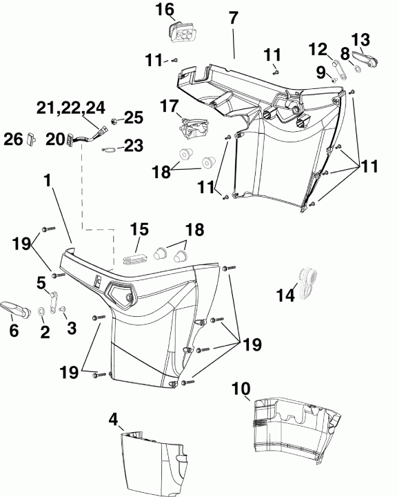 ��������� ��������� EVINRUDE E60DPLSDA  - wer ������ ��������� (�����) - wer Engine Cover
