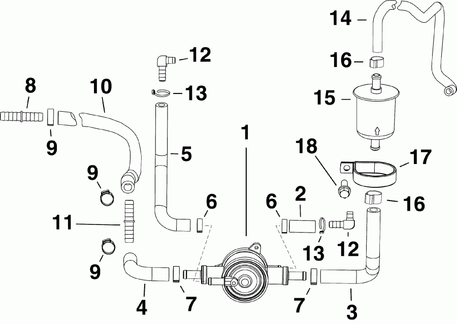 �������� ����� EVINRUDE E115DSLSUC  - el Lift Pump / el Lift �����