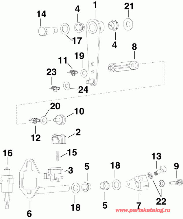  EVINRUDE E150DCXSUC  - ift Linkage - ift ��������� ��������