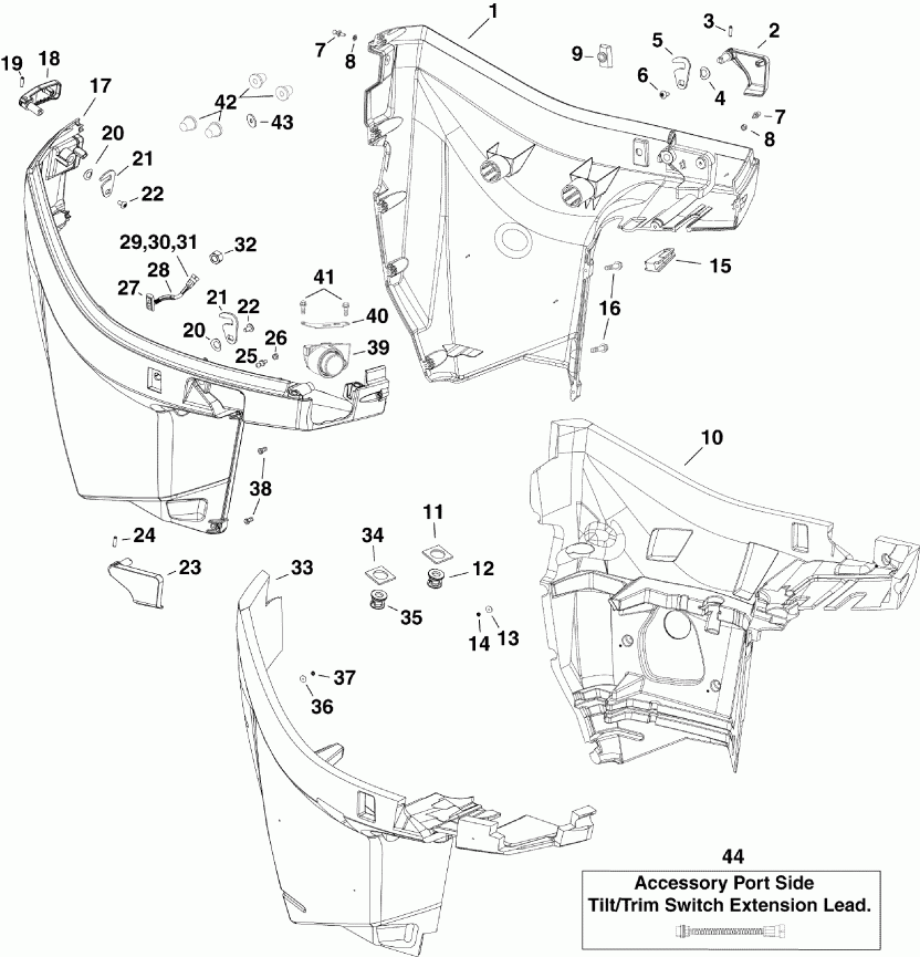 ��������� ����� Evinrude E150DHLSUC  - wer ������ ��������� (�����) - wer Engine Cover