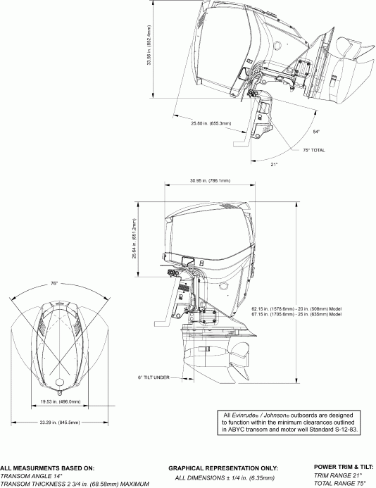  Evinrude E150DPXSUF  - ofile Drawing - ofile Drawing