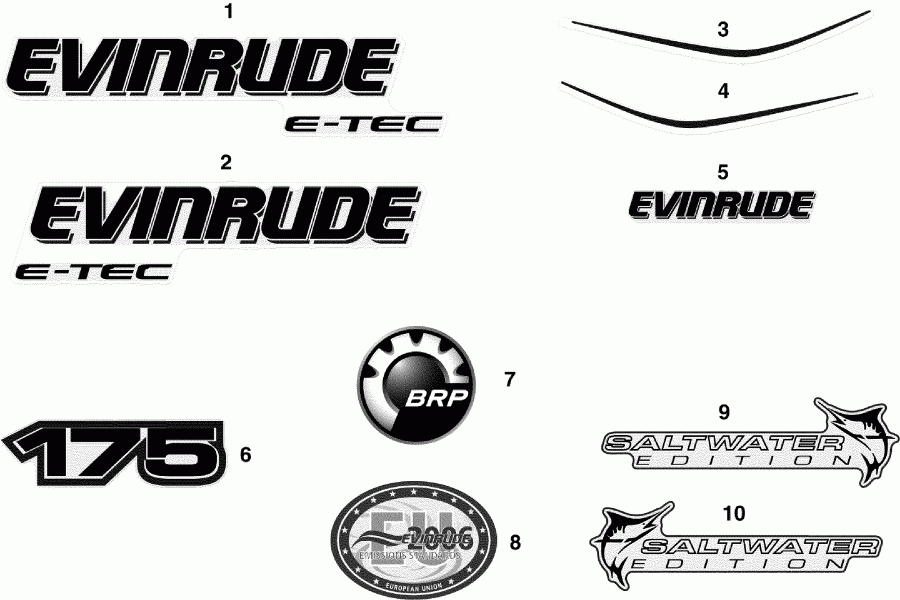  EVINRUDE E175DPXSUF  - cals - cals